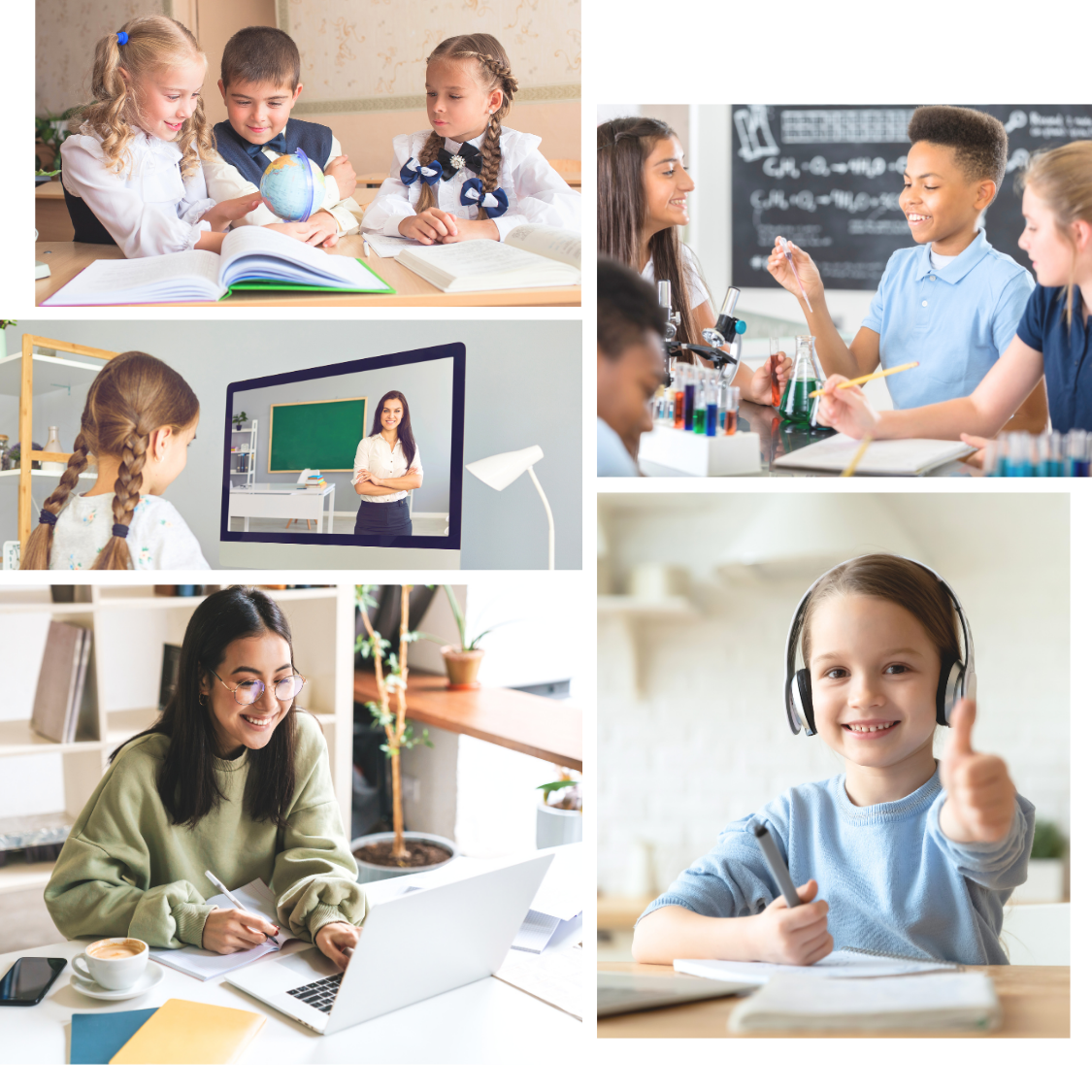 Happy Online STEM Students Collage | The Avatar Difference | Avatar Learning Center | STEM Education Online