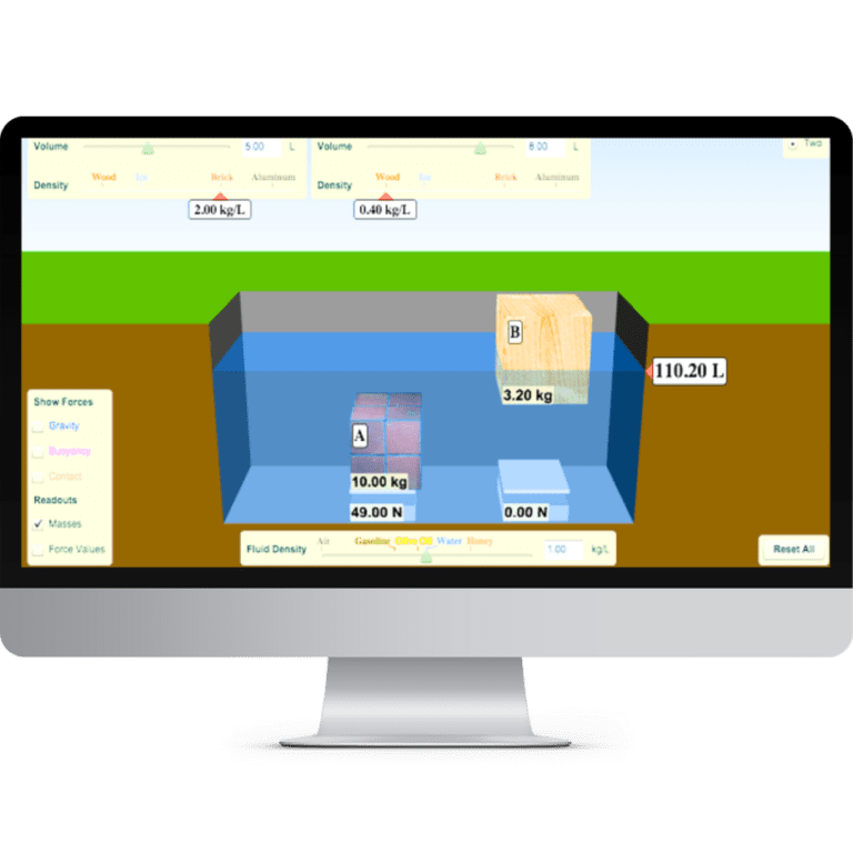 Archemedes Principle Simulation | Avatar Learning Center | STEM Education Online