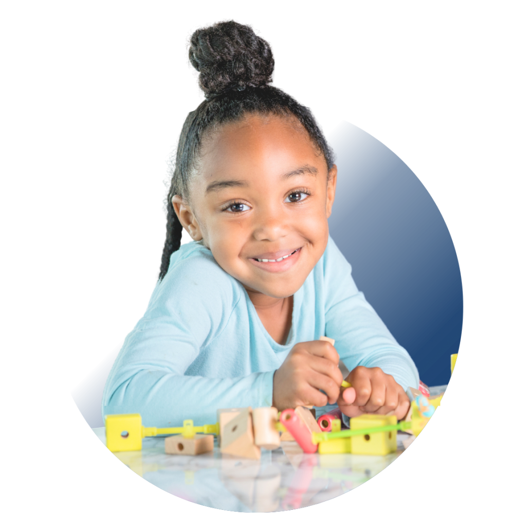 Girl Playing with Blocks Image | Bridging the STEM Education Gap | Avatar Learning Center | STEM Education Online
